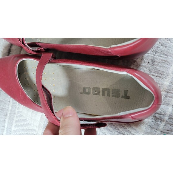 Tsubo Red Leather Mary Jane Flats Women’s 9 (EU 40) | Comfort Walking Shoes - Picture 4 of 8